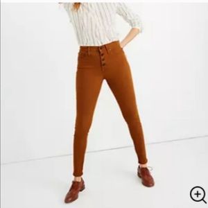 NWT 28T Madewell Burnt Sienna High Rise Jeans